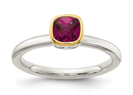 Sterling silver garnet ring