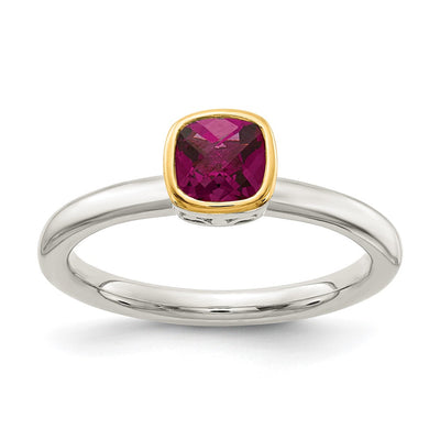 Sterling silver garnet ring