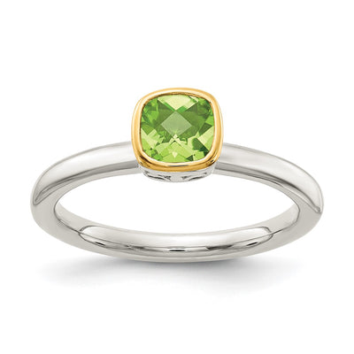 Sterling silver peridot ring