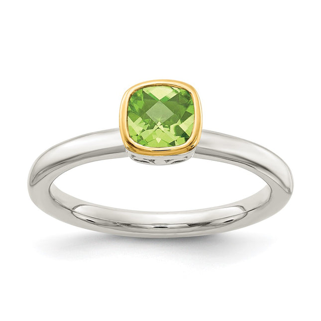 Sterling silver peridot ring