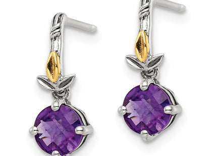 14k/Silver Two-Tone Earrings Style QTC1750 - Classique Jewelry Inc.