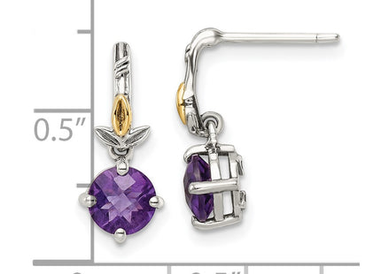 14k/Silver Two-Tone Earrings Style QTC1750 - Classique Jewelry Inc.