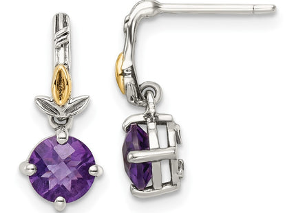 14k/Silver Two-Tone Earrings Style QTC1750 - Classique Jewelry Inc.