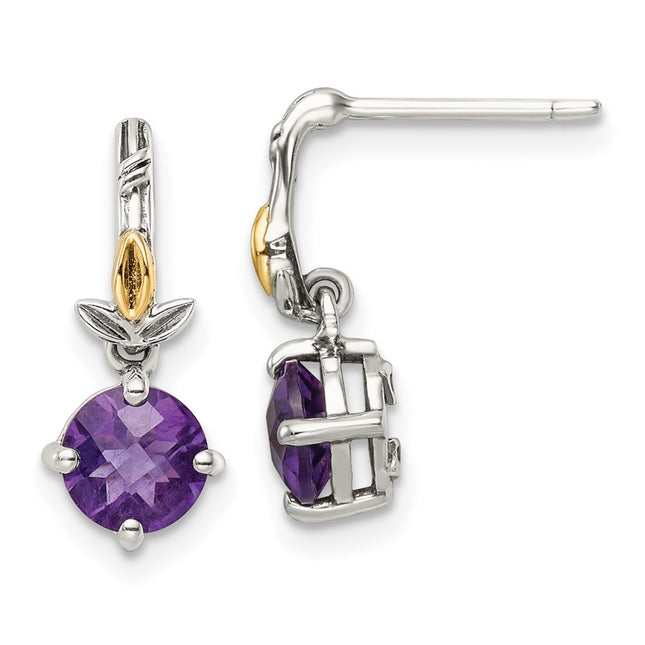 14k/Silver Two-Tone Earrings Style QTC1750 - Classique Jewelry Inc.