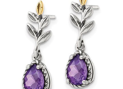 14k/Silver Two-Tone Earrings Style QTC1751 - Classique Jewelry Inc.