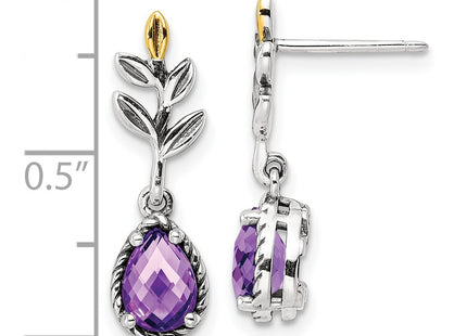 14k/Silver Two-Tone Earrings Style QTC1751 - Classique Jewelry Inc.