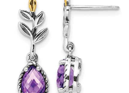 14k/Silver Two-Tone Earrings Style QTC1751 - Classique Jewelry Inc.