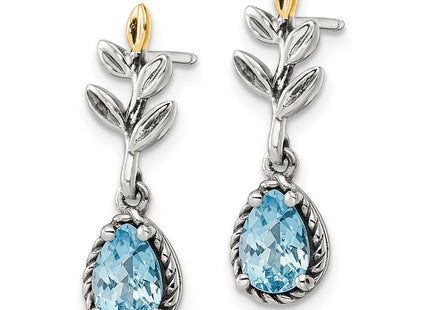 14k/Silver Two-Tone Earrings Style QTC1757 - Classique Jewelry Inc.