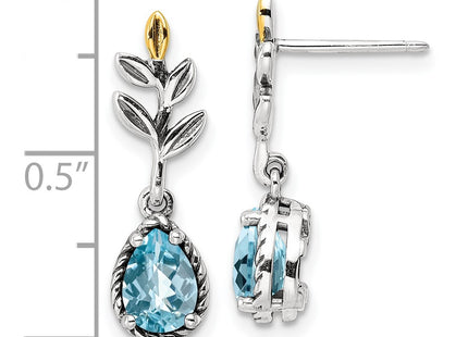 14k/Silver Two-Tone Earrings Style QTC1757 - Classique Jewelry Inc.