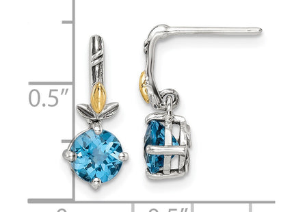 14k/Silver Two-Tone Earrings Style QTC1758 - Classique Jewelry Inc.