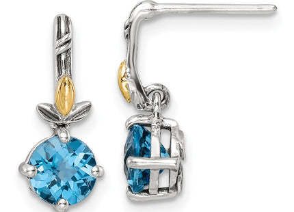 14k/Silver Two-Tone Earrings Style QTC1758 - Classique Jewelry Inc.