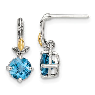 14k/Silver Two-Tone Earrings Style QTC1758 - Classique Jewelry Inc.