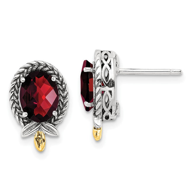 14k/Silver Two-Tone Earrings Style QTC1764 - Classique Jewelry Inc.