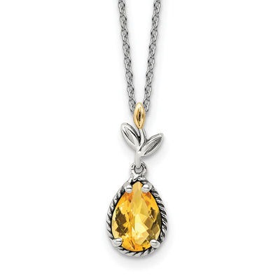 Sterling silver citrine necklace