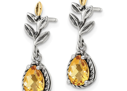 14k/Silver Two-Tone Earrings Style QTC1767 - Classique Jewelry Inc.