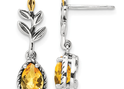 14k/Silver Two-Tone Earrings Style QTC1767 - Classique Jewelry Inc.