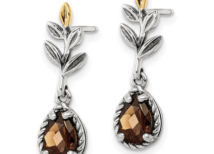 14k/Silver Two-Tone Earrings Style QTC1773 - Classique Jewelry Inc.