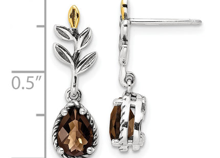 14k/Silver Two-Tone Earrings Style QTC1773 - Classique Jewelry Inc.