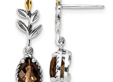 14k/Silver Two-Tone Earrings Style QTC1773 - Classique Jewelry Inc.