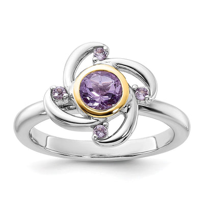 Sterling silver quartz ring
