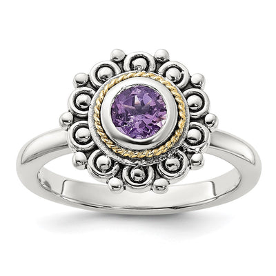 Sterling silver amethyst ring
