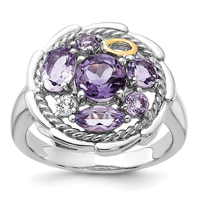 Sterling silver quartz ring