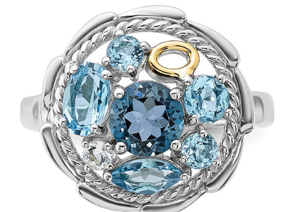 14k/Silver Two-Tone Rings Style QTC1799 - Classique Jewelry Inc.