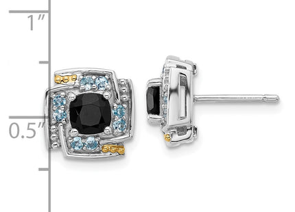 14k/Silver Two-Tone Earrings Style QTC1806 - Classique Jewelry Inc.