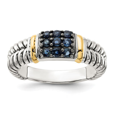 Sterling silver sapphire ring