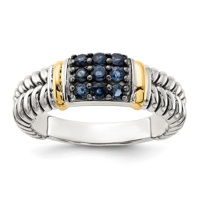 Sterling silver sapphire ring