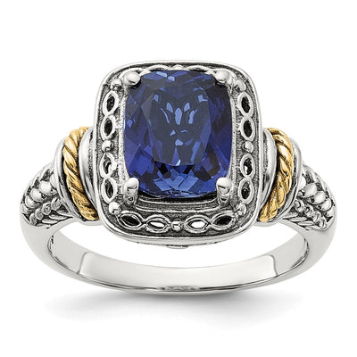 Sterling silver sapphire ring
