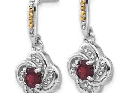 14k/Silver Two-Tone Earrings Style QTC1822 - Classique Jewelry Inc.