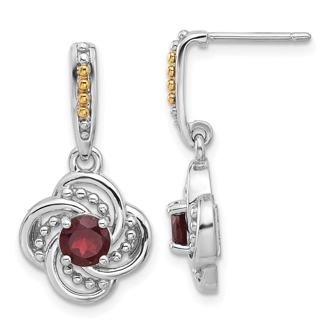 14k/Silver Two-Tone Earrings Style QTC1822 - Classique Jewelry Inc.