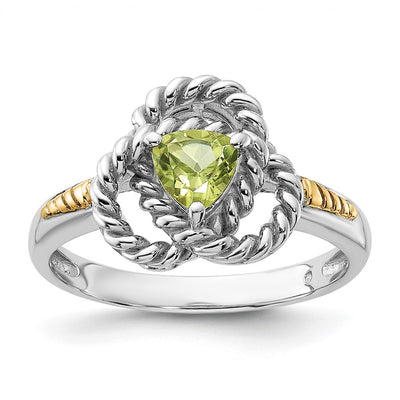 Sterling silver peridot ring