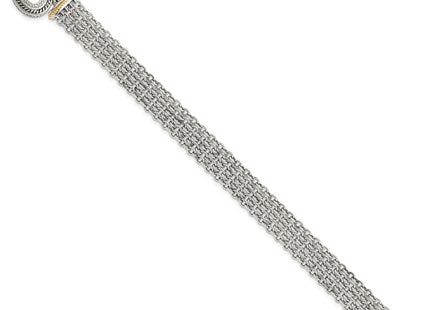 14k/Silver Two-Tone Bracelets Style QTC183 - Classique Jewelry Inc.