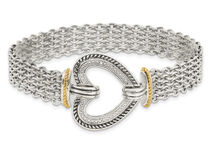 14k/Silver Two-Tone Bracelets Style QTC183 - Classique Jewelry Inc.