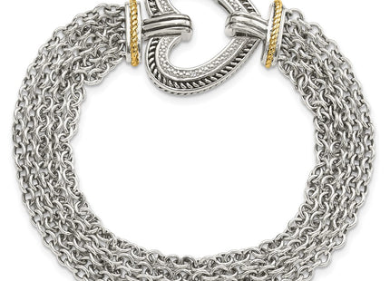 14k/Silver Two-Tone Bracelets Style QTC183 - Classique Jewelry Inc.