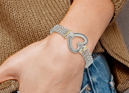 14k/Silver Two-Tone Bracelets Style QTC183 - Classique Jewelry Inc.