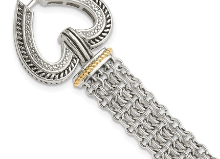 14k/Silver Two-Tone Bracelets Style QTC183 - Classique Jewelry Inc.