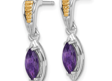 14k/Silver Two-Tone Earrings Style QTC1833 - Classique Jewelry Inc.