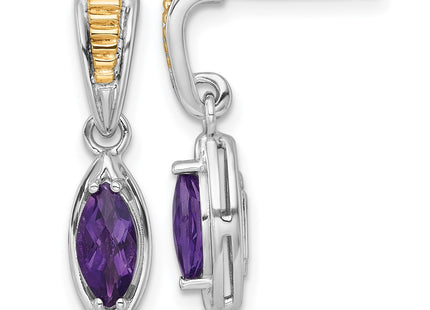 14k/Silver Two-Tone Earrings Style QTC1833 - Classique Jewelry Inc.