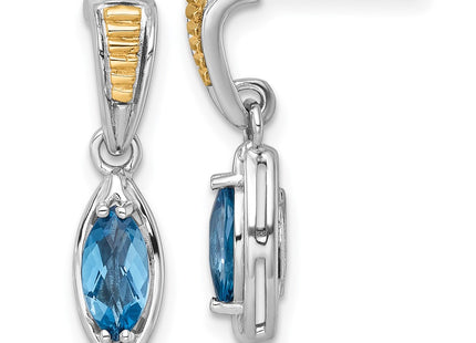 14k/Silver Two-Tone Earrings Style QTC1847 - Classique Jewelry Inc.