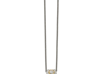 Sterling silver diamond necklace, alternate view