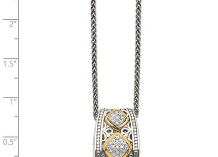 Sterling silver diamond necklace, another view