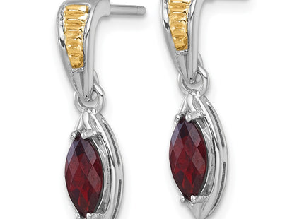 14k/Silver Two-Tone Earrings Style QTC1856 - Classique Jewelry Inc.