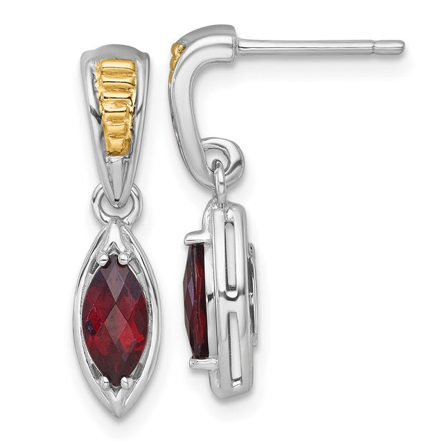 14k/Silver Two-Tone Earrings Style QTC1856 - Classique Jewelry Inc.