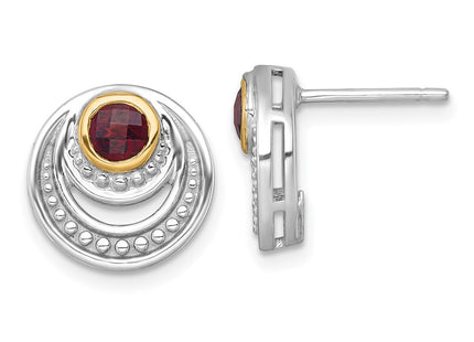 14k/Silver Two-Tone Earrings Style QTC1858 - Classique Jewelry Inc.