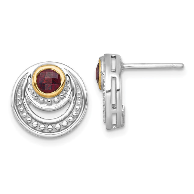 14k/Silver Two-Tone Earrings Style QTC1858 - Classique Jewelry Inc.