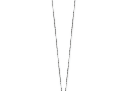 Shey Couture Sterling Silver Rhodium-plated with 14K Accent Round Garnet Swirl Circle with Extension Necklace