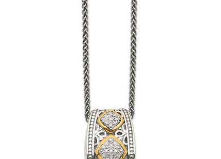 Sterling silver diamond necklace